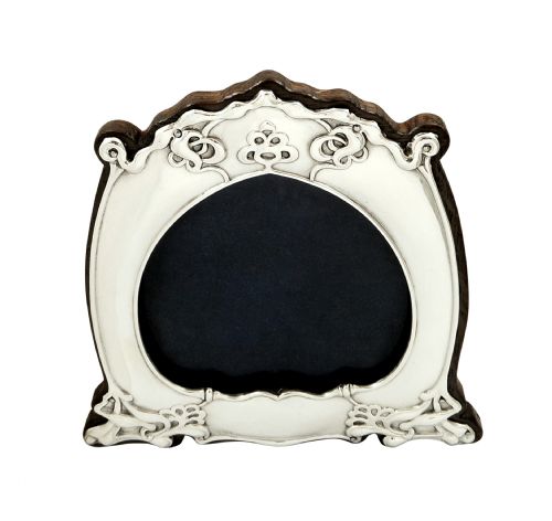 fig 1. Antique Art Nouveau Sterling Silver Photo Frame 1903