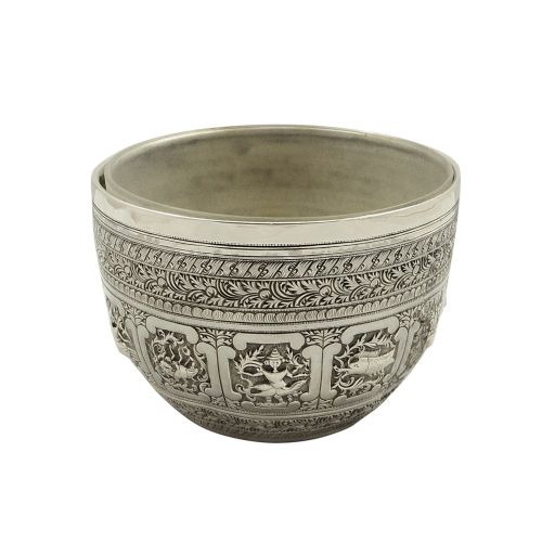 Antique Victorian Sterling Silver Bowl with Liner 1866