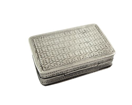 fig 1. Antique Early Victorian Sterling Silver Vinaigrette - Anna - 1842