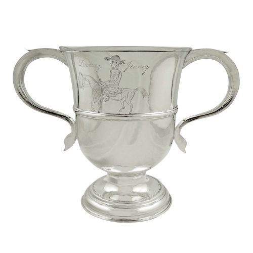 Antique Georgian Sterling Silver Loving Cup 1757 - Drowsey Jenney (Horse)