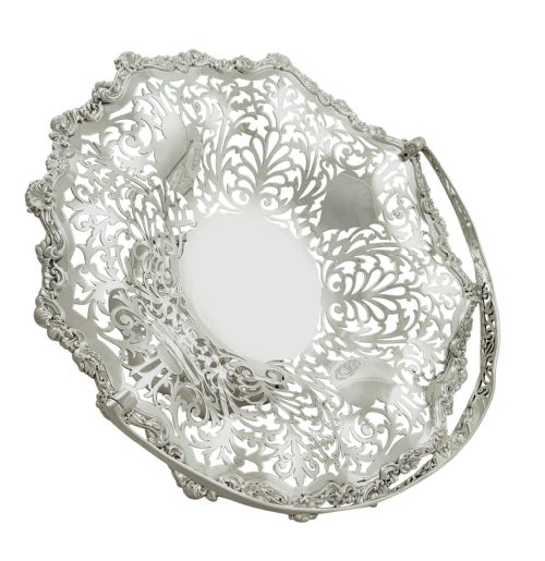 fig 1. Antique Edwardian Sterling Silver Basket 1908