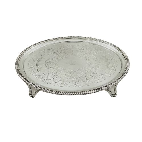Antique Georgian Sterling Silver Tray 1804