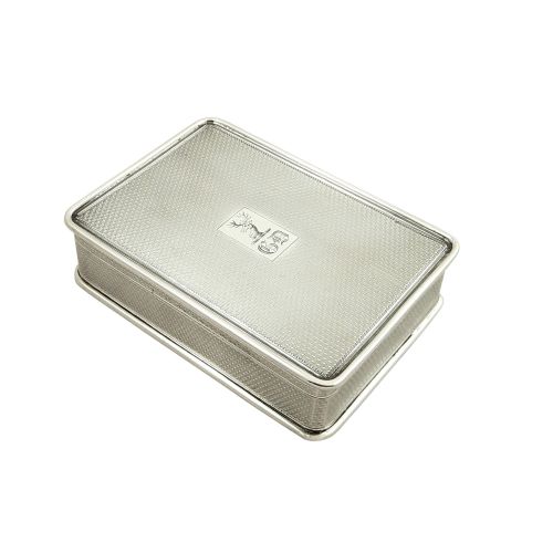 Large Antique Georgian Sterling Silver Table Snuff Box 1822 - 238g