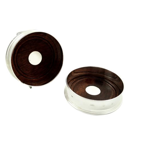 Pair of Hallmarked Sterling Silver Wine / Champagne Coasters