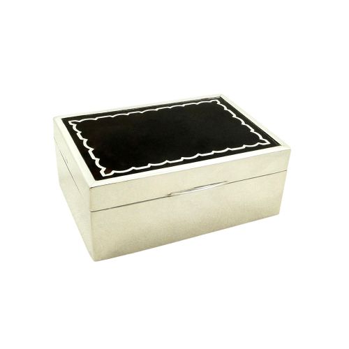 Antique Sterling Silver & Tortoiseshell Cigarette / Trinket Box 1918