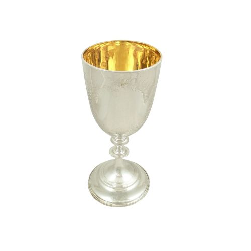 Antique Edwardian Sterling Silver 9" Wine Goblet 1903