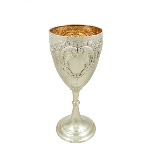 Antique Sterling Silver 10" Wine Goblet 1912