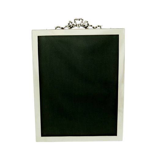 Large Antique Sterling Silver 9 1/2" 'Bow/ribbon' Photo Frame 1911
