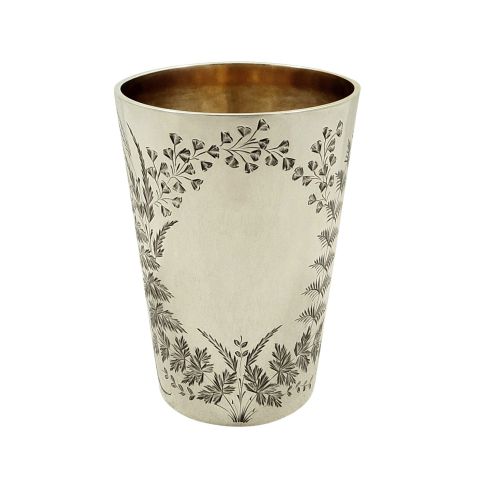 Antique Victorian Sterling Silver Beaker 1880
