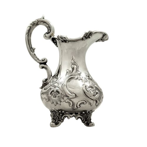 Antique Victorian Sterling Silver Jug 1875