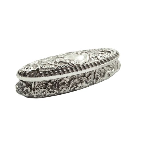 Antique Edwardian Sterling Silver Trinket Box 1901