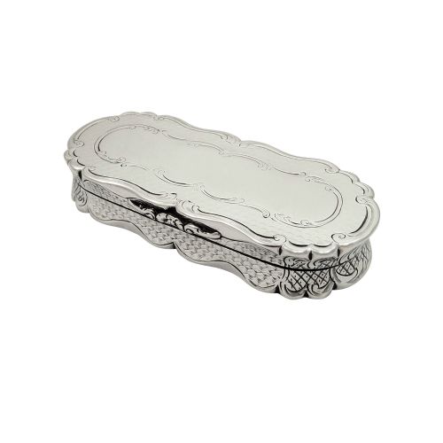 Antique Victorian Sterling Silver Snuff Box 1847