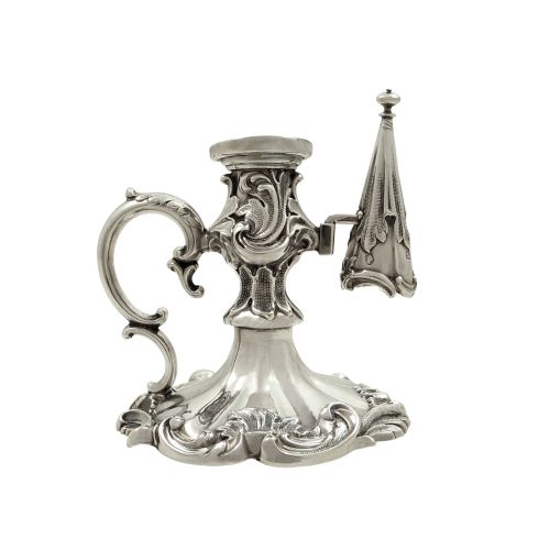 Antique Early Victorian Sterling Silver Chamberstick 1838