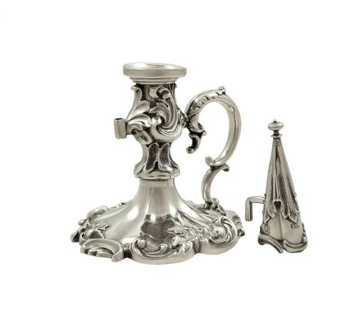 fig 1. Antique Early Victorian Sterling Silver Chamberstick 1838