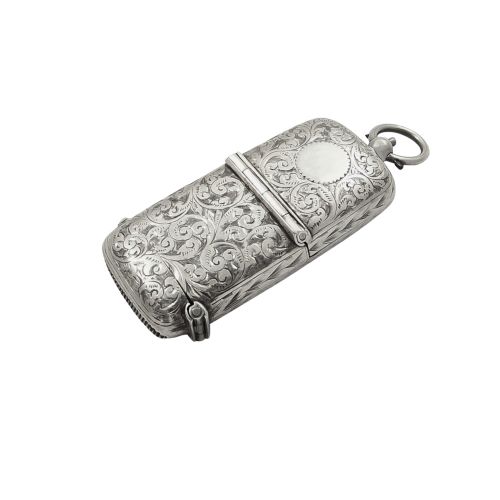 Antique Sterling Silver Sovereign / Vesta Case 1913