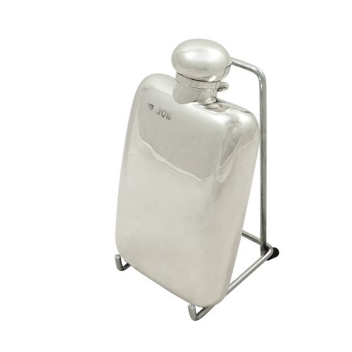 Antique Edwardian Sterling Silver Hip Flask 1903 - Mappin & Webb