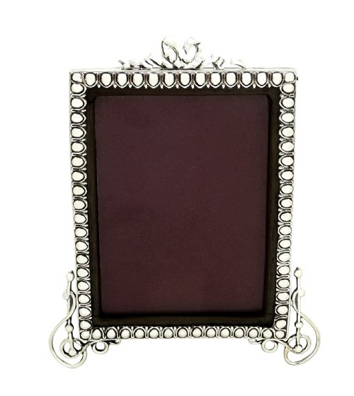 fig 1. Antique Victorian Sterling Silver 'Bow' Photo Frame 1900
