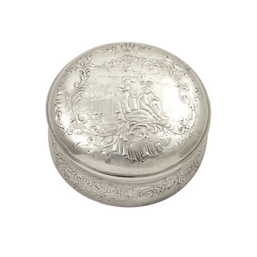 Antique Victorian Sterling Silver Trinket Box / Vanity Pot 1900