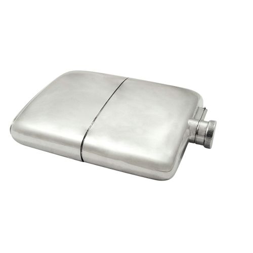 Antique Sterling Silver 6" Hip Flask with Cup 1930