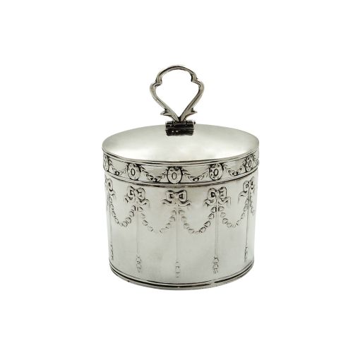 Antique Edwardian Sterling Silver Caddy 1905