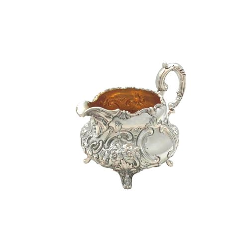 Antique Victorian Sterling Silver Jug 1855