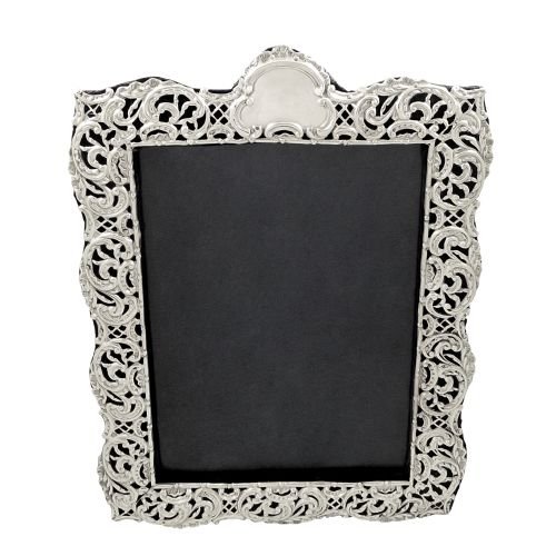 Antique Edwardian Sterling Silver 11 1/2" Photo Frame 1902