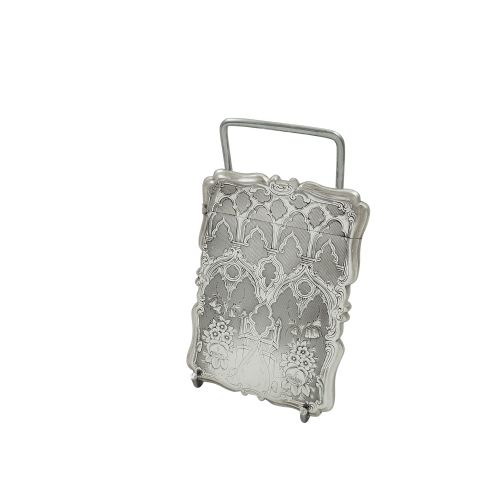 Antique Victorian Sterling Silver Card Case 1855