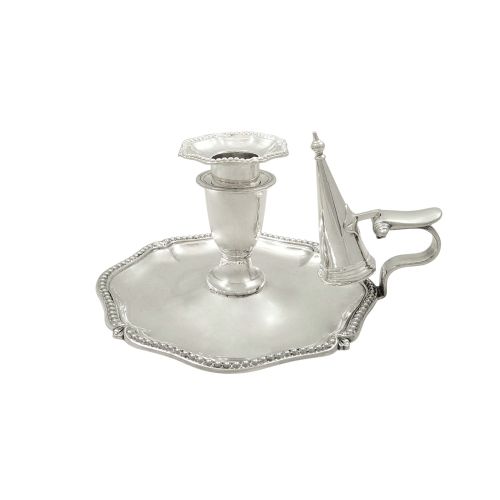 Antique Victorian Sterling Silver Chamberstick 1897