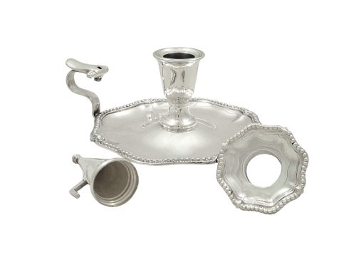 fig 1. Antique Victorian Sterling Silver Chamberstick 1897