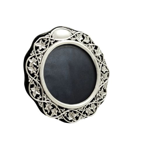 Antique Edwardian Sterling Silver Circular Photo Frame 1901