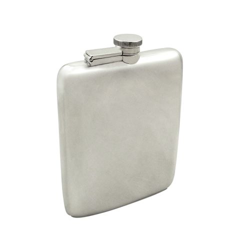 Antique Sterling Silver 6" Hip Flask 1920