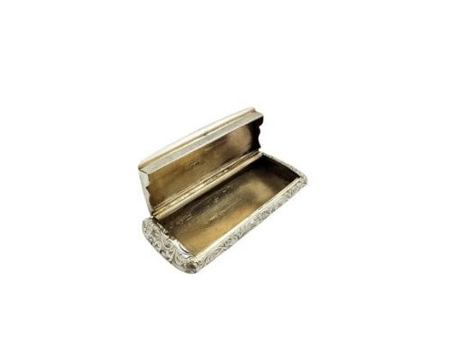 fig 1. Antique Victorian Sterling Silver Snuff Box 1854
