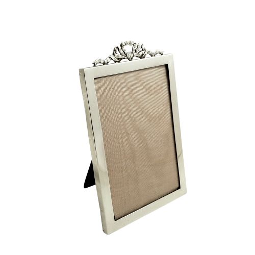 Antique Sterling Silver 'Bow / Ribbon' Photo Frame 1911