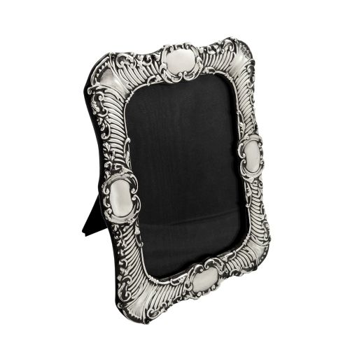 Antique Edwardian Sterling Silver 7" Photo Frame 1901