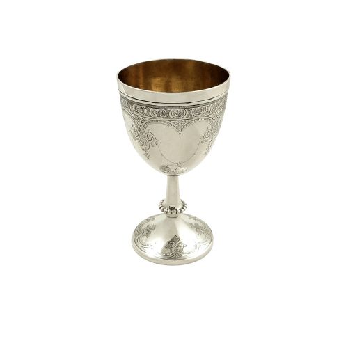 Antique Victorian Sterling Silver Wine Goblet 1861