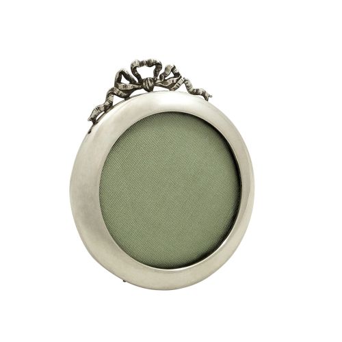 Antique Sterling Silver Bow / Ribbon Photo Frame 1915