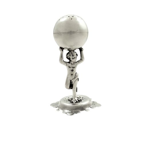Antique Victorian Sterling Silver Cherub Pepperette 1877