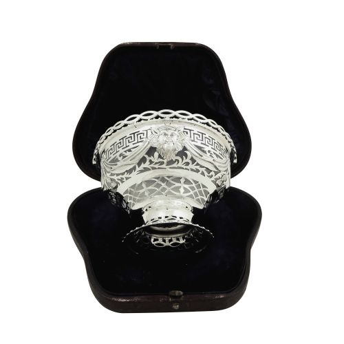Antique Victorian Sterling Silver Bowl in Presentation Case 1870