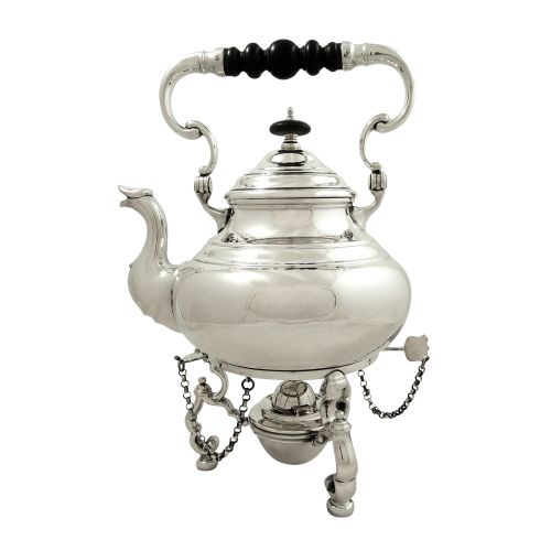 Antique Edwardian Sterling Silver Spirit Kettle 1909