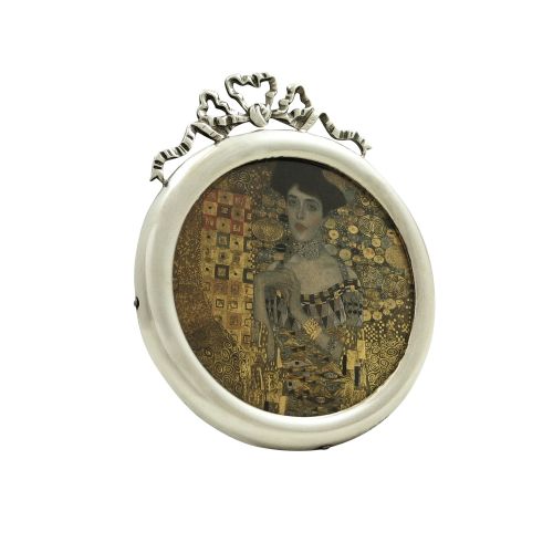 Antique Victorian Sterling Silver Bow/ribbon Photo Frame 1899