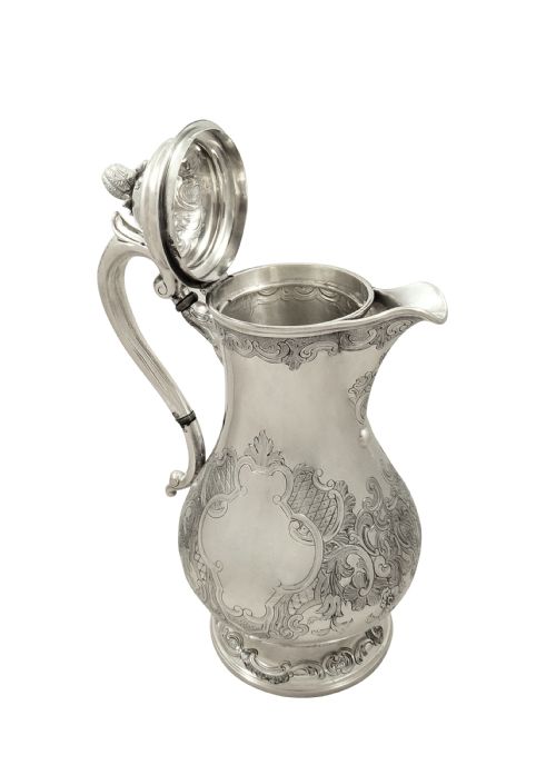 fig 1. Antique Scottish Victorian Sterling Silver 3 Pint Coffee Pot 1862 - Edinburgh