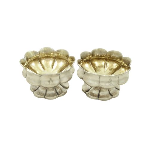Pair of Antique William IV Sterling Silver Salts 1832