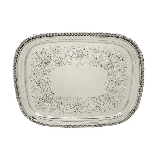 Antique Georgian Sterling Silver Tray / Salver 1818