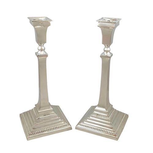 Pair of Vintage Sterling Silver 12" Candlesticks
