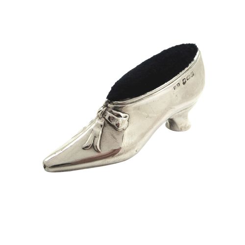 Antique Sterling Silver Shoe Pin Cushion 1918
