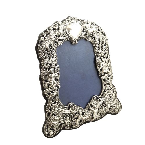 Antique Victorian Sterling Silver 8 1/2" Photo Frame 1894