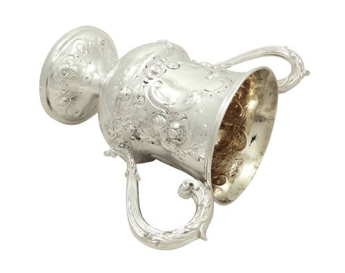 fig 1. Antique Victorian Sterling Silver Trophy Cup 1860
