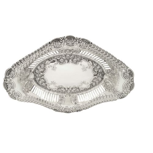 Antique Edwardian Sterling Silver 9 1/2" Dish / Bowl 1904