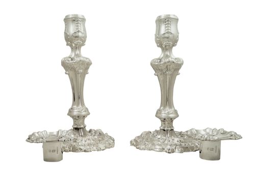 fig 1. Pair of Antique Georgian Sterling Silver 8