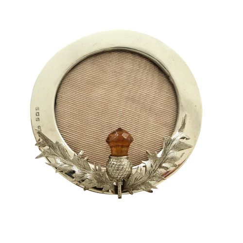 Antique Edwardian Sterling Silver 'Thistle' Photo Frame 1909
